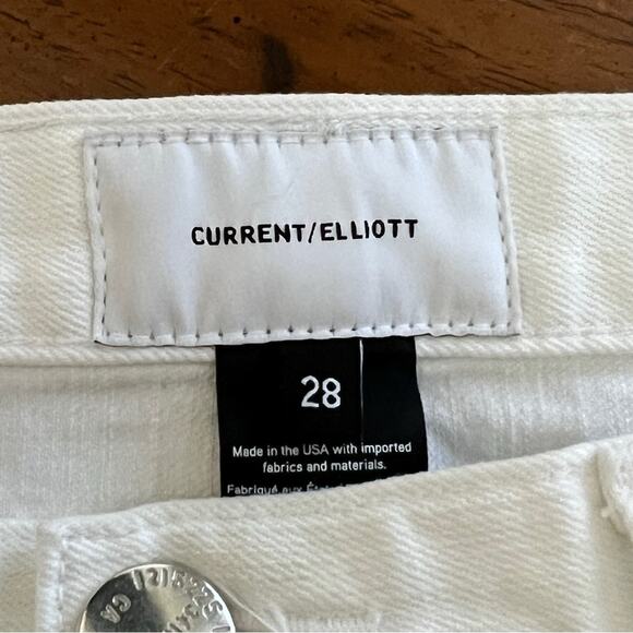 Current/Elliott Ultra High Waist Short in Sugar White - Picture 5 of 5
